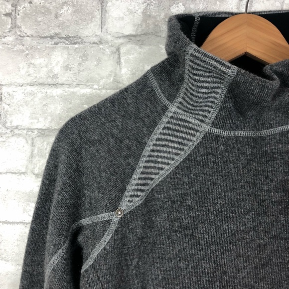 Prana Luica Pullover Mockneck Sweater Small Grey - Picture 5 of 11